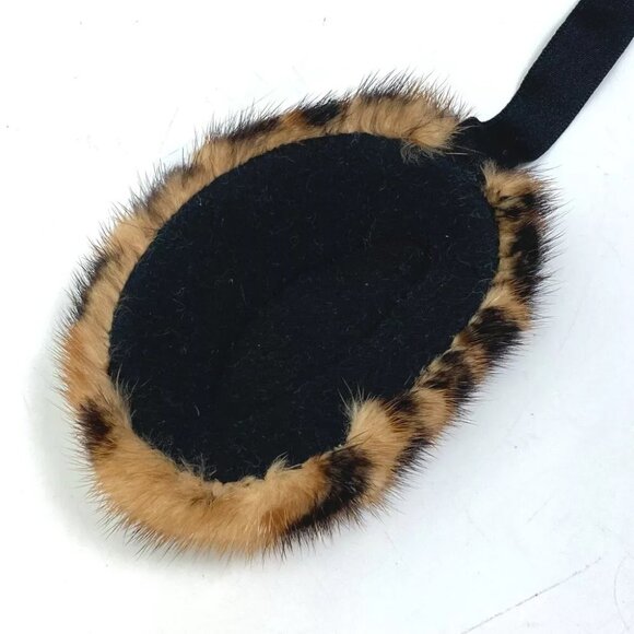 LOUIS VUITTON leopard pattern ear muffler ear warmer Earmuff Brown/Black - Picture 3 of 6